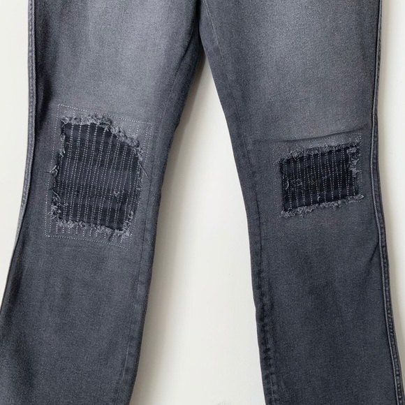 Good American Jeans Size 14 Black Good Curve Distressed Patch - Picture 5 of 9